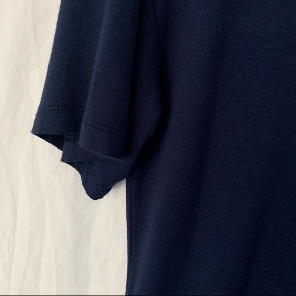 NWT LOFT Lou & Grey Navy Blue V-Neck T-Shirt Dress - Picture 5 of 10